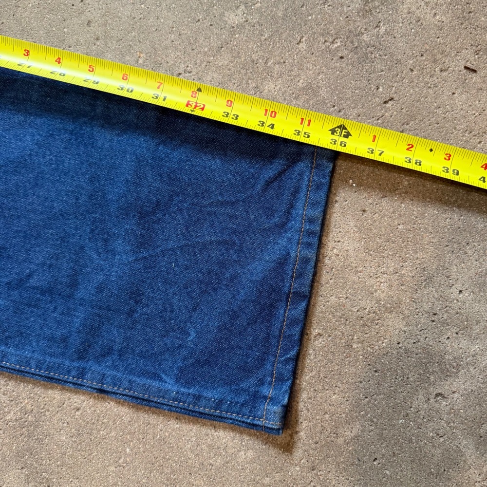 Wrangler 13MWZ Jeans Men 37x36 (Fits 35x36) Blue Cowboy Cut Rigid Indigo Denim - Picture 6 of 9